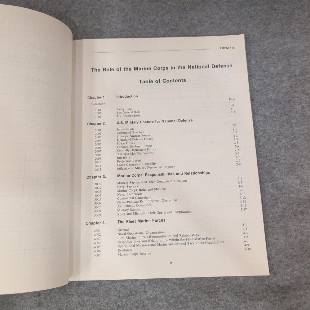 US Marine Corps FMFM 1-2 Role of the Marine Corps in National Defense 1991 Manua - Picture 3 of 4
